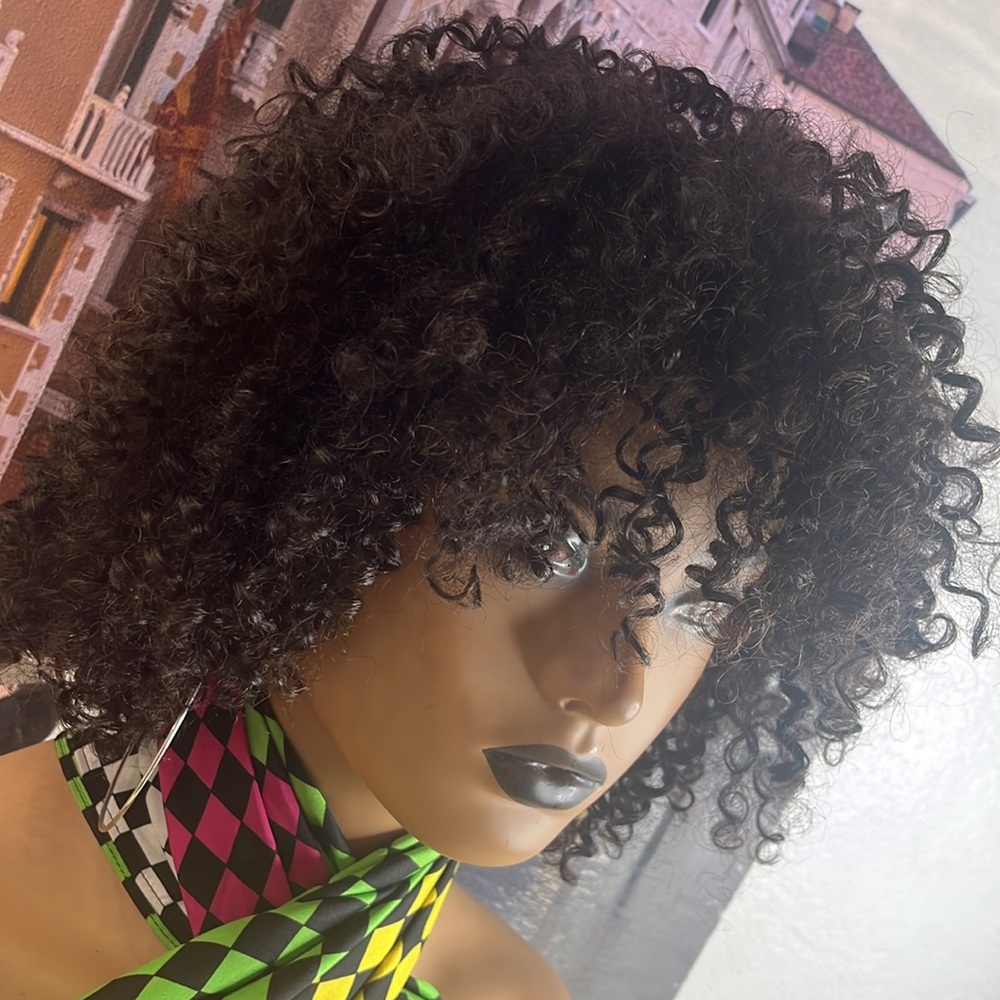 - Full curly wig 100% hauman hair - Picture 6 of 7